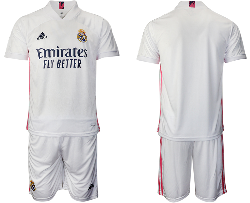 Men 2020-2021 club Real Madrid home blank white Soccer Jerseys